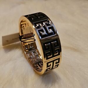 Piper.K Gold and Black Bangle Bracelet